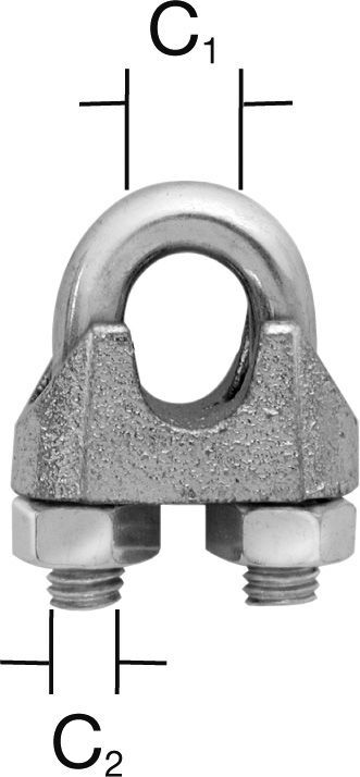 Produktbild Vormann Seilklemme verzinkt 1/8" bis 3 mm